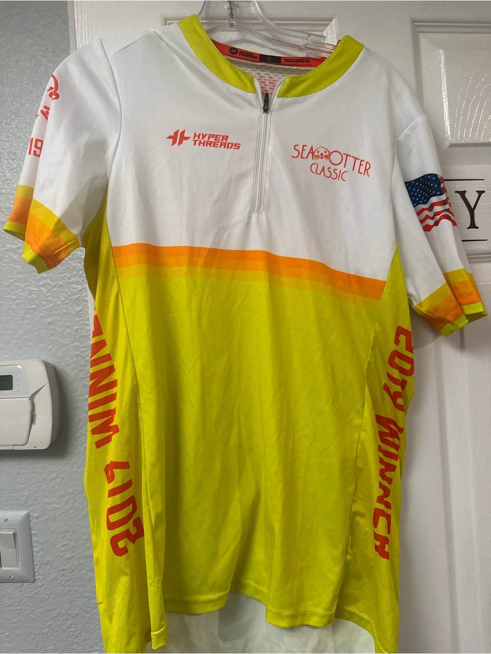 Sea Otter Classic Short Sleeve Jersey - Neon Yellow & White